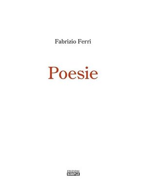 cover image of Poesie